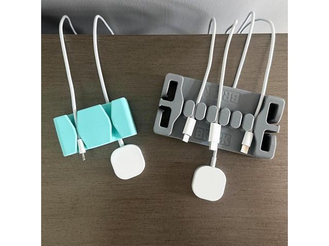 CordBrick/DeskBrick Bundle Weighted Cord Holders for Nightstand & Desk - Phone Charger Cable Management Travel, Phone Accessory, Stocking Stuffer -.