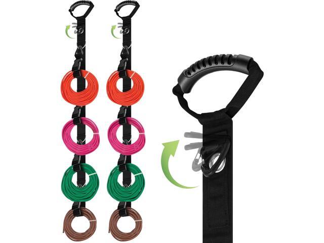 2 Sets Adjustable Extension Cord Organizer Heavy Duty Extension Cord Management Hose Organizer Garage Organization System with Multiple Cord.