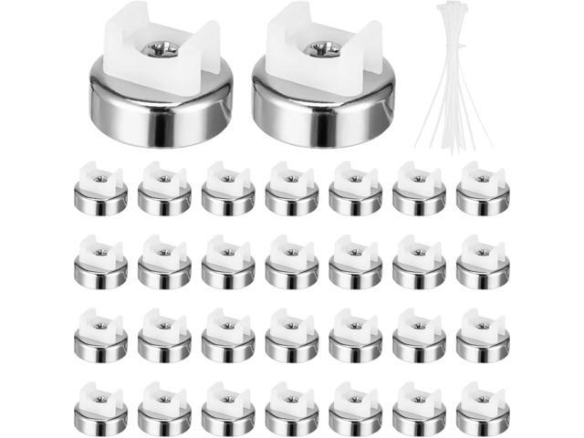 Magnetic Cable Zip Tie Mounts Kit, 30 Pcs Holders with 100 Pcs Cable Ties, Heavy-Duty Magnetic Wire Management for Desk, Office, Home, Automotive,.