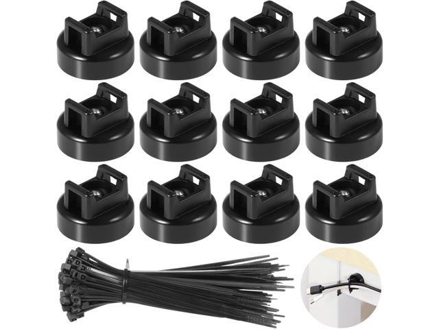 Magnetic Cable Zip Tie Mounts, 50 Pcs Magnets with 200 Pcs Cable Zip Ties, Multipurpose Magnetic Cable Holder for Cable Management, Wire Management.