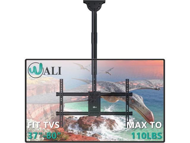 WALI Ceiling TV Mount for Most 37 to 80 inch Flat Screen Display, Hanging TV Mount Bracket with Swivel, Tilt Fits LED, LCD, OLED 4K TVs up to...