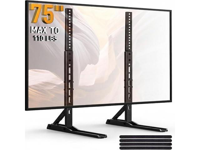 PERLESMITH Universal TV Stand Mount for 20-75 Inch TVs, Height Adjustable Table Top TV Stand, Great Load-Bearing Replacement TV Legs with Steel.