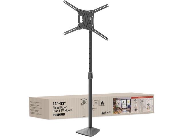 Barkan 13-83 inch Bolted Down TV Floor Stand with Tilt, Swivel and Height Adjustment Stand, Holds Up to 110 lbs, Glossy Finish, 5 Year Warranty,...