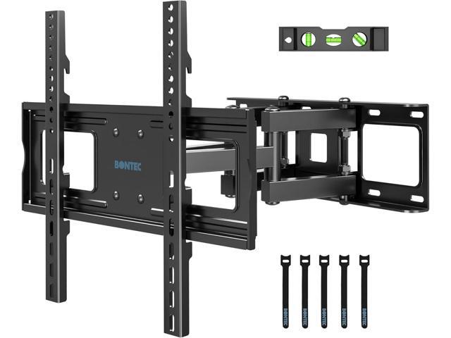 BONTEC Full Motion TV Wall Mount for 23-70 Inch TVs, Hold up to 99 lbs, Max VESA 400x400mm, Swivel Tilt Dual Arms, Adjustable Viewing Angle, Fits...