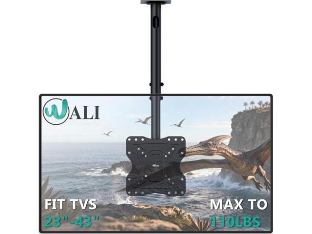 WALI TV Ceiling Mount Adjustable Bracket Fits Most LED, LCD, OLED and Plasma Flat Screen Display 23 to 43 Inch, up to 110 Lbs, Mounting Holes...