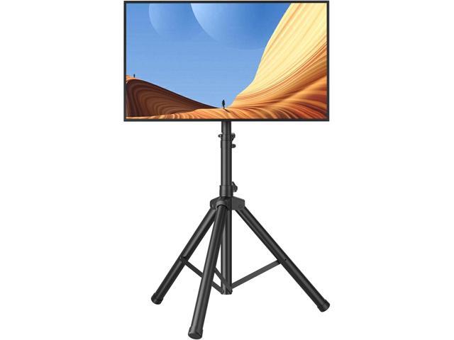 FORGING MOUNT Tripod Portable Floor TV Stand,Foldable Stand Height Adjustable for Portable Display Floor TV Stand 26-65' Flat Screen/Curved TVs,...