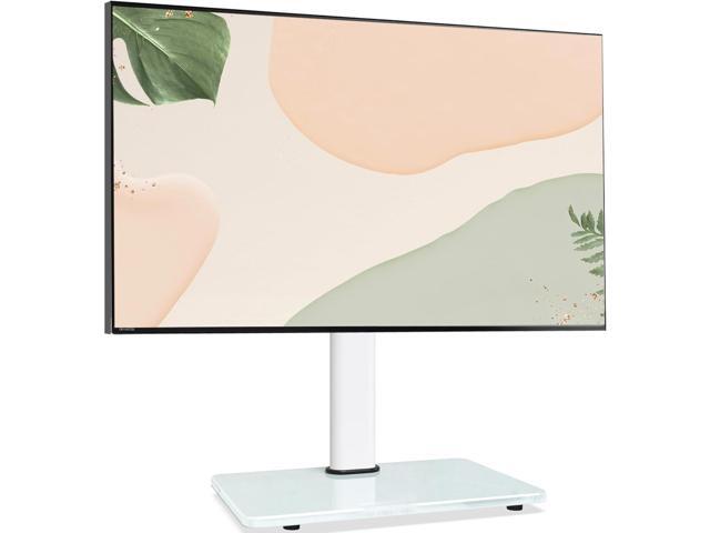 Swivel Universal TV Stand for 32-75 inch TVs with Tilt Down/Up, 8 Levels Height Adjustable Table Top TV Mount Stand with Stable Heavy Duty Tempered...