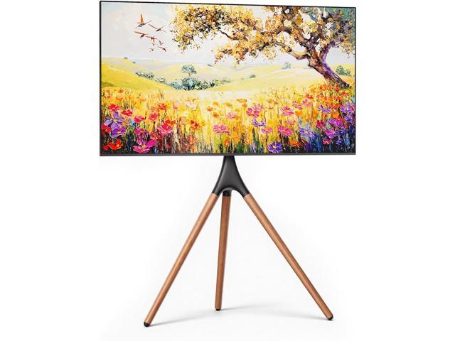 Artistic Easel TV Stand for 43-65 Inch TVs, 180° Swivel Tripod TV Stand up to 88 lbs, Floor TV Mount with Cable Management for Bedroom, Living Room...