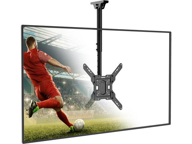 Mount-It! Ceiling TV Mount for 32-65 Inch Flat Screens, Full Motion Adjustable Bracket with 360° Swivel, Tilt, Height Settings, Fits VESA 100x100...