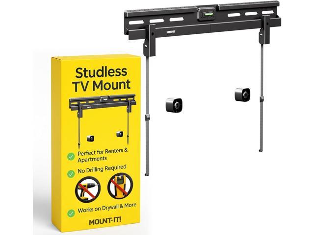 Mount-It! No Stud TV Wall Mount, Studless Drywall TV Bracket for 3785 Inch Flat Screen TVs, No Drill Easy Install, Slim 1.1 Profile, Supports 110...