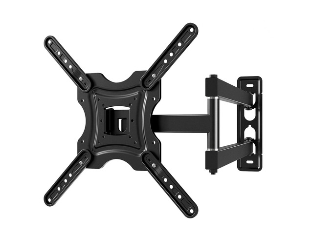 Full Motion TV Wall Mount, Corner Wall Mount Bracket with Swivel Tilt Arm, Fits VESA 400x400mm, 77 lbs Max, Universal TV Mount for LED Monitors...
