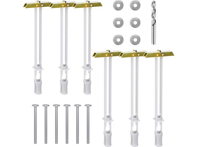 Steel Stud TV Mounting Kit Heavy-Duty Metal Stud TV Mount Kit for Tilt & Low-Profile TVs, Includes 6 Drywall Anchors (1/4-20), Bolts, Steel Drill...