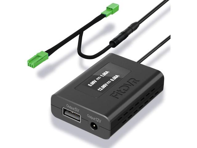 Dash Camera Power Adapter (3-Pin) for for Volvo, Polestar and More, LED Display USB Power Source, Connects to Rearview Mirror, Easy to Install, 5V...