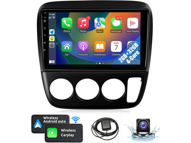 Naifay Android Car Stereo Radio for Honda CRV 1997 1998 1999 2000 2001 with CarPlay Android Auto, 9inch Touch Screen for Honda CRV Car Stereo...