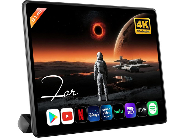 13.5' Android13 Car Headrest Monitor for Back Seat with 4G+64G,4K IPS Touchscreen Video Player Support Netflix/Disney+/HDMI in/Out MyCar Link...