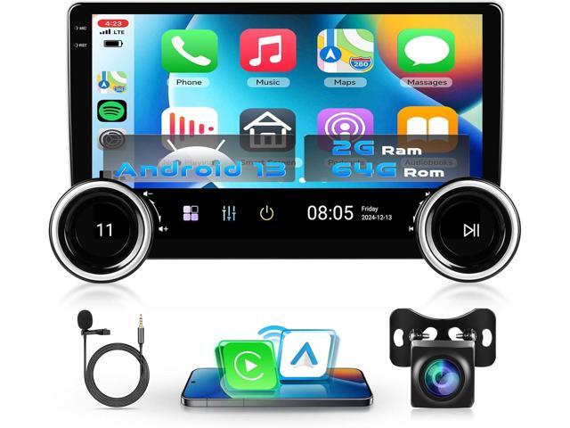 [8 CORE 2G+64G] Car Stereo Android 13 Double Din Radio with Wireless Carplay Android Auto, 10.1 IPS Touchscreen in-Dash Head Unit with GPS WiFi...