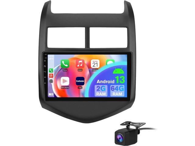 Car Stereo for Chevy Aveo Sonic 2011 2012 2013 2014 2015, 9 Inch Touchscreen Android Head Unit, Wireless CarPlay & Wired Android Auto, Backup.