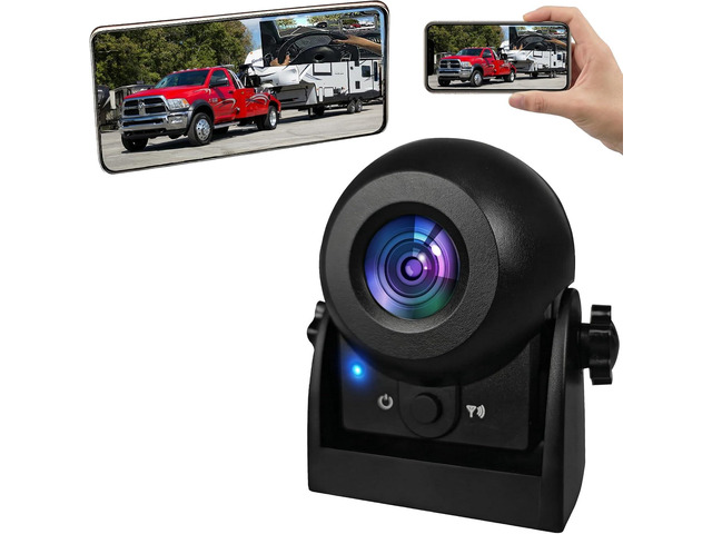 Wireless Backup Camera,1080P HD Magnetic Rear View Camera for Truck/RV/Trailer, Works with CarPlay & Android Auto/inDash Screen, NoDrill Install,...