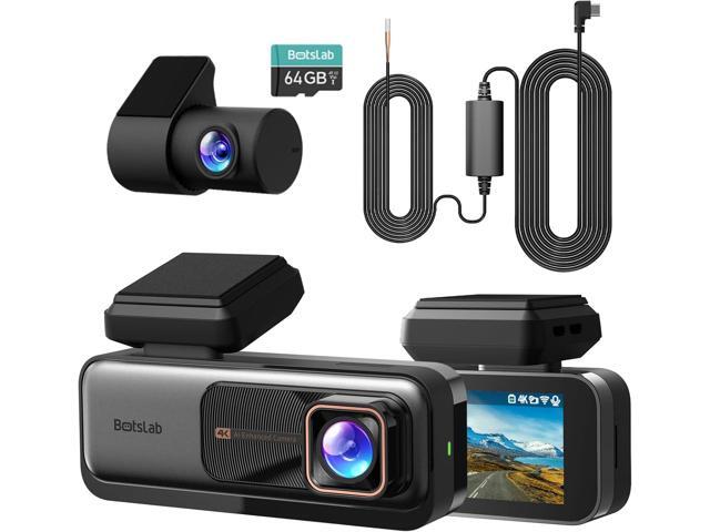 BOTSLAB 4k Dash Cam Front and Rear, 24/7 Parking Monitor with Hardwired Kit, 170° Ultra Wide Dashcam, ADAS, IMX415 Sensor, Night Vision, WDR, Loop.