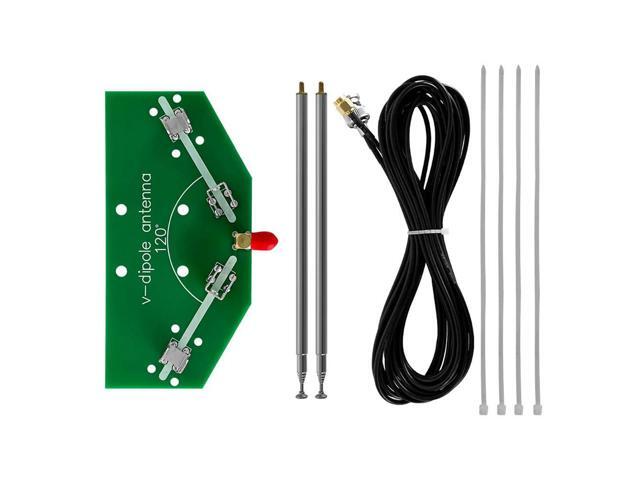 Adjustable Frequency 137MHz V Dipole Antenna Kit Compatible with FM Aviation and For horn Pull Rod Antenna Applications