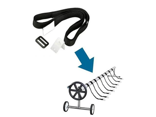 Swimming Pool Cover Reel Set Spool Pool Solar Cover Roller Attachment Strap Clip Kit Swimming Pool Accessories
