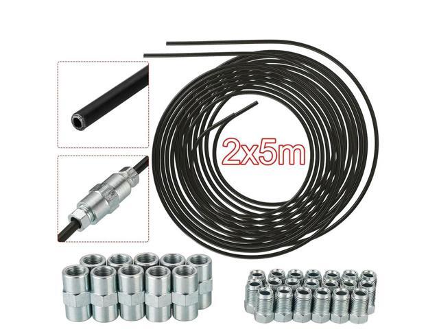 2 times 5 meters brake pipe kit 316 inch 475 millimeter with 20 nuts and 10 connectors automotive refrigeration and heater use
