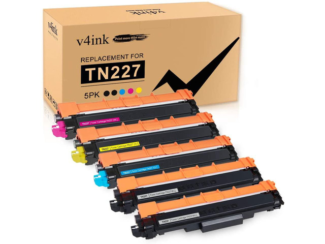 V4INK Compatible Toner Cartridge Replacement for Brother TN227 TN227bk TN 227 TN223 use with HL-L3210CW HL-L3230CDW HL-L3270CDW HL-L3290CDW...