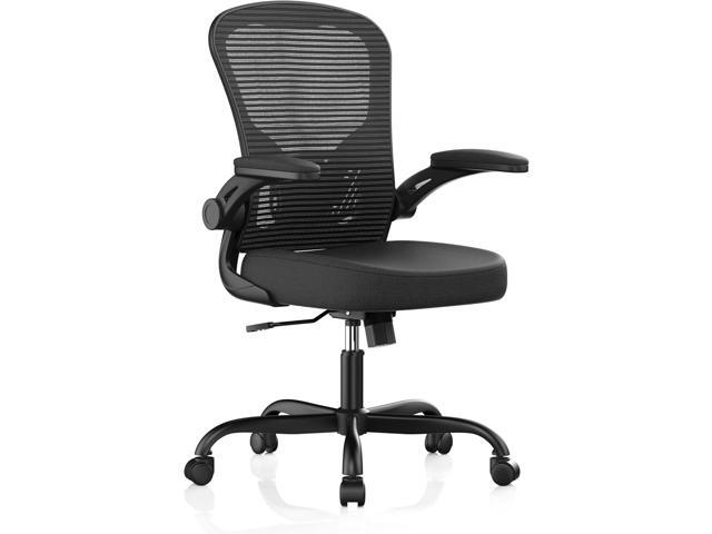 Office Chair, Ergonomic Desk Chairs 330LBS Capacity High Back Mesh Computer Chair with Flip-up Armrests, Comfy Work Chair with Adjustable Lumbar.