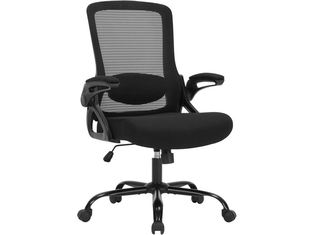 Office Chair, Ergonomic Desk Chair with Adjustable Height, Lumbar Support, High Back Mesh Support with Flip up Armrests, Task Chairs for Home...