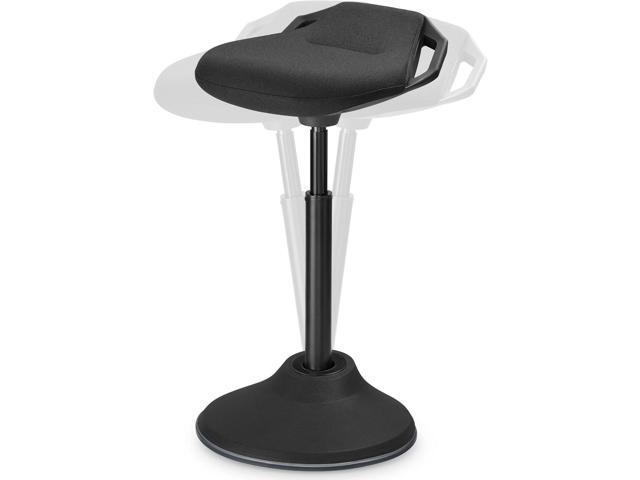 SONGMICS Standing Desk Chair, Adjustable Ergonomic Wobble Stool, 23.6-33.3 Inches Drafting Chair, Swivel Sitting Balance Stool, Fabric Upholstery,.