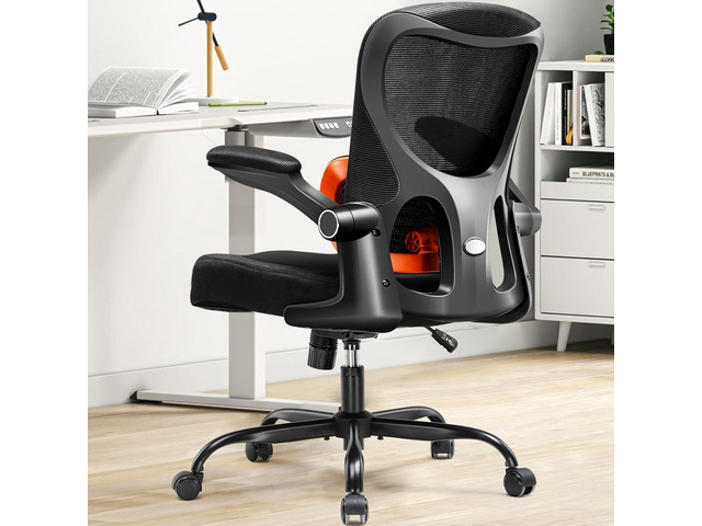GTRACING Office Chair Ergonomic Desk Chair with 3D Adaptive Lumbar Support, High Back Home Mesh Chair with Flip-Up Arms, Swivel Rolling Computer...
