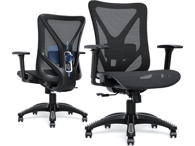 Ergonomic Office Chair, Mesh Computer Desk Chairs with Adjustable Lumbar Support, 3D Armrests, Tilt Function, Comfy Wide Seat, Swivel Executive...