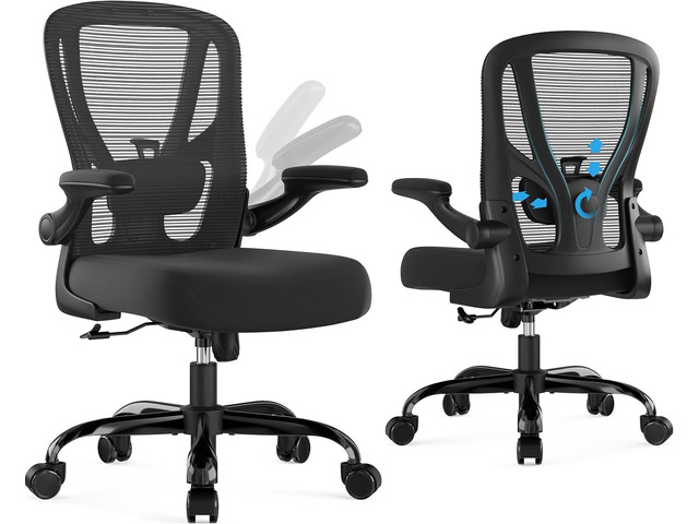 Office Chair Ergonomic Desk Chair - Mesh Computer Chair Breathable Task Chair with Wheels Adjustable Lumbar Support Home Desk Office Chairs with...