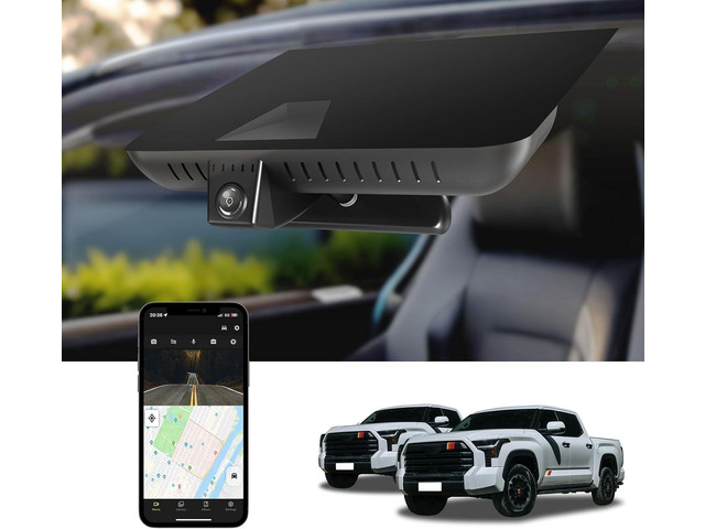 Front 4K Dash Cam for 2022-2026 Toyota Tundra & Sequoia 2023-2025 Limited SR SR5 TRD Pro Limited (Gen3), OEM Look, HD Video, WiFi Connect & APP, Loop...