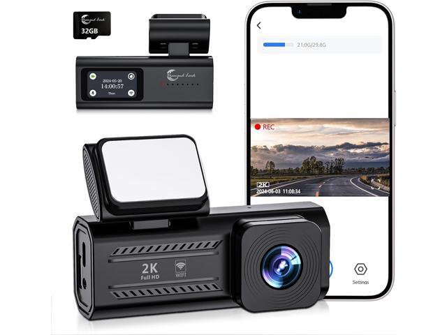 2K Front Dash Cam with WiFi, Diamond Lark 1440P Dash Camera for Cars with Free 32GB Card, Dashboard Dashcam, 1.47 LCD Screen, 170°Wide Angle, 24H.
