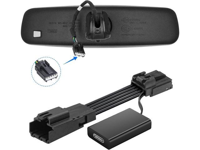 Dashcam Power Adapter Custom for Ford 5 Pin (Model B) for Mustang Mache Explorer Edge Expedition & More, Connect Auto-Dimming Connector(Hidden)