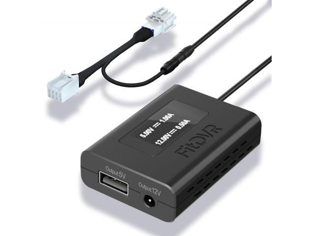 Power Adapter (8-Pin) for Honda, Connects to Overhead Console, LED Display USB Power Source, Easy to Install, 5V 12V Output, for Dash Cam, Radar,...