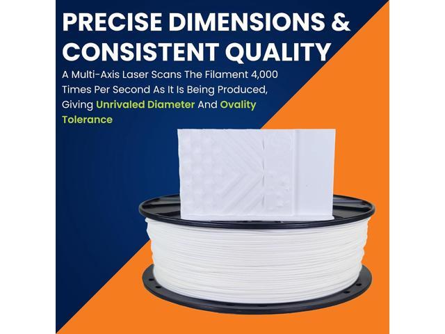 3D-Fuel Tough Pro PLA+ Filament for 3D Printing, Made in The USA, 3D Printer Filament, Dimensional Accuracy +/- 0.02 mm, 1.75 mm, 1 kg Spool, Snow...