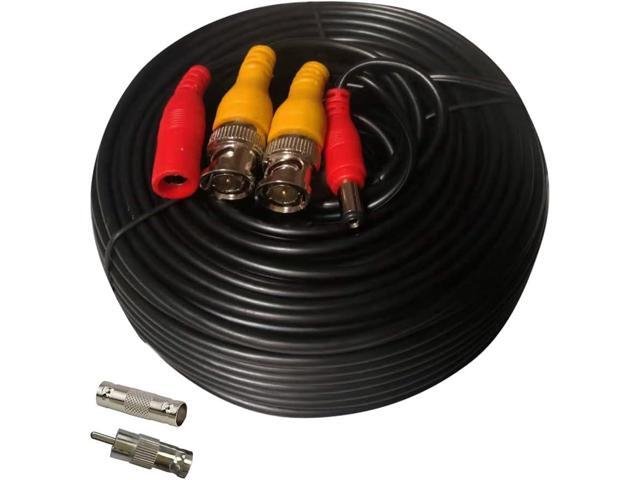 100ft Video Power Camera Cable All-in-One Pre-Made Cable for DVR Surveillance Security CCTV Camera BNC Cable Extension Cord Lead
