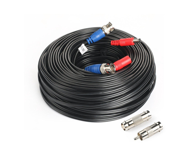 SHD 200Feet BNC Vedio Power Cable Camera Video BNC Cable Wire Cord for Surveillance CCTV Security System with Connectors(BNC Female and BNC to RCA)