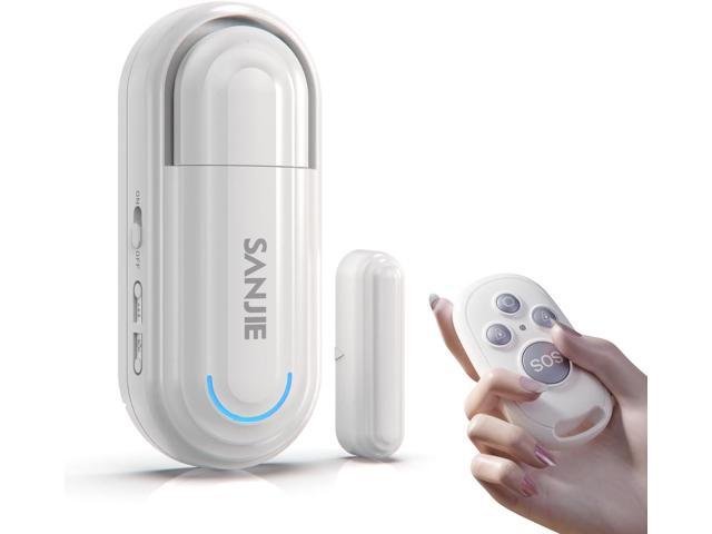 Sanjie Door Alarms for Kids Safety/Home Security/Dementia,Pool Door Alarm Wireless,4 Working Modes,0-120dB Volume Adjustable,Window Door Alarms.