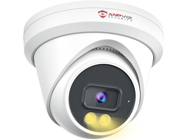 Anpviz 8MP PoE IP Camera, Built-in Mic, 512GB SD Slot, Security 4K Turret IP Camera Outdoor Indoor, Smart Color Night Vision 100ft, Human & Vehicle...