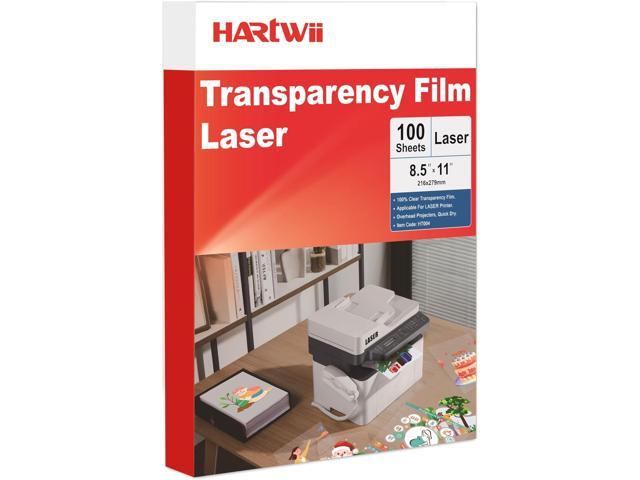 Laser Transparency Film,100 Sheets Overhead Projector Film for Laser Jet Printer,Letter Size 8.5x11'Color Transparent Paper for OHP Copier Photo.