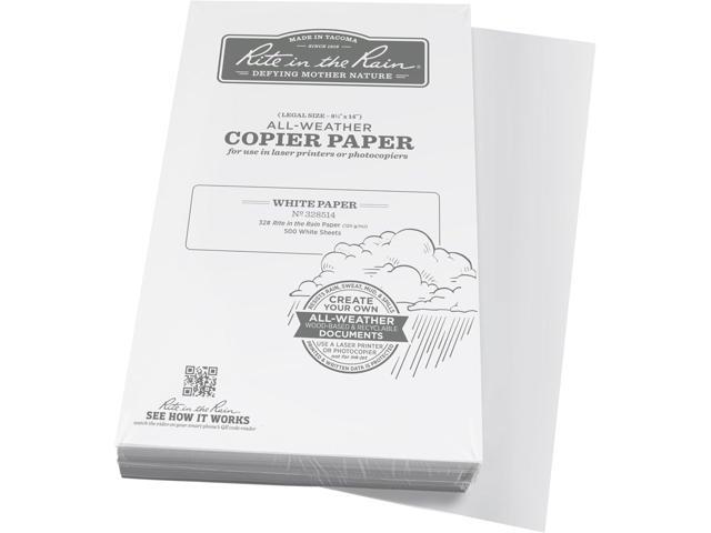 Rite in the Rain Weatherproof Laser Printer Paper, Legal Paper Size 8.5' x 14', 32# White, 500 Sheet Pack (No. 328514)