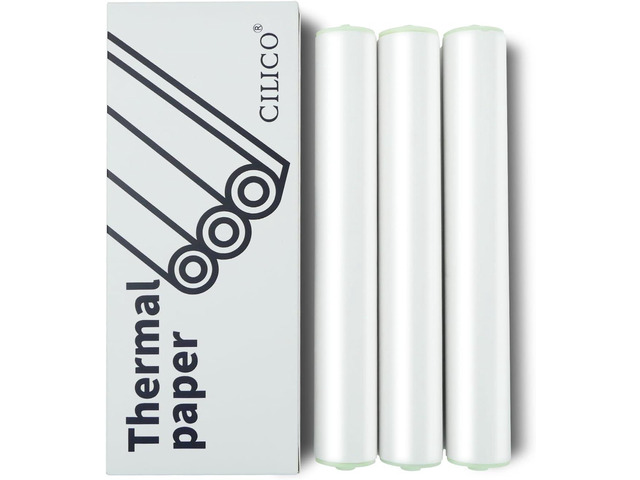 A4 Thermal Paper 3 Rolls for MT810 printer(210mm/8.27'width/7m long,1.18'),Quick-dry thicker brighter and the font is clearer to make the printing...
