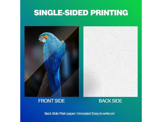 Inkjet Photo Paper 8.5x11 Inches,Glossy 200 Sheets 70 lb/260 gsm Premium Thick Single Sided Heavyweight Photographic Paper for Inkjet Printer.
