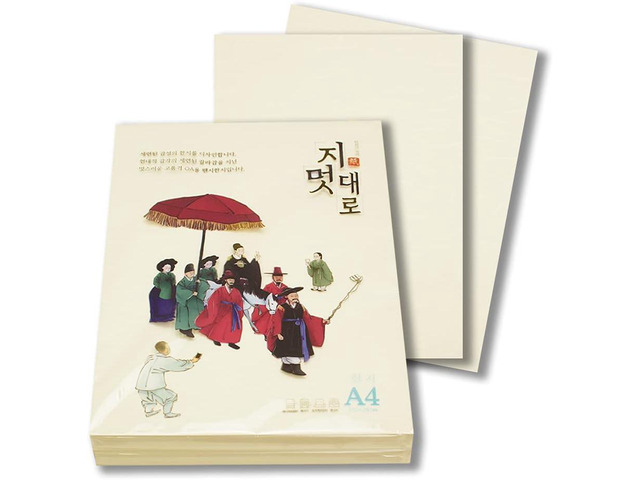Hanji Printer Paper A4, 80gsm, Korean Traditional Mulberry Copy Paper, 100 Sheets, Premium Quality Copy Printer Paper, 8.3x11.7 Inches (Ivory)