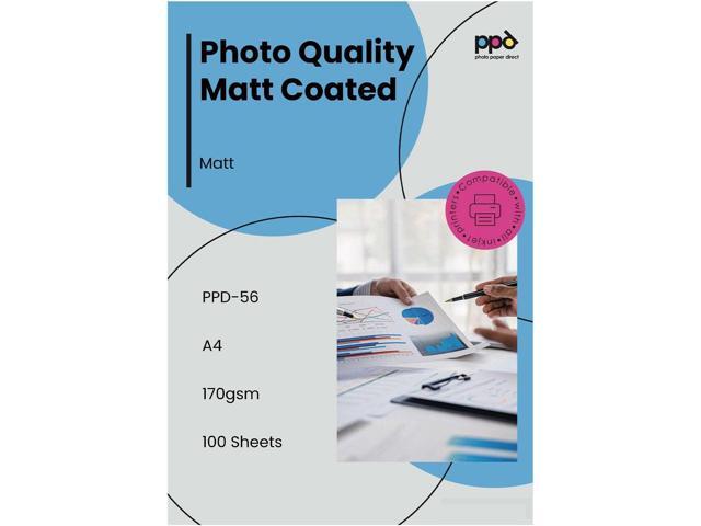 PPD Inkjet Matte Photo Paper Heavy Weight LTR 8.5 x 11 49lbs 180gsm 9.5mil X 100 Sheets (PPD056-100)