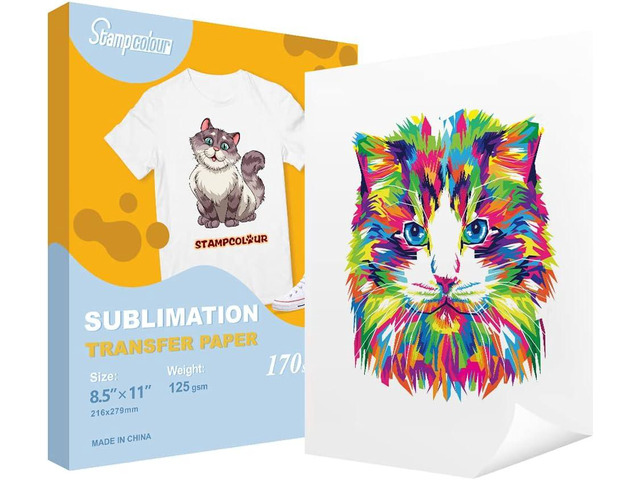 Stampcolour 170 Sheets Sublimation Paper Heat Transfer Paper 8.5x11 inch A4 for Any Epson HP Canon Sawgrass Inkjet Printer with Sublimation Ink for...
