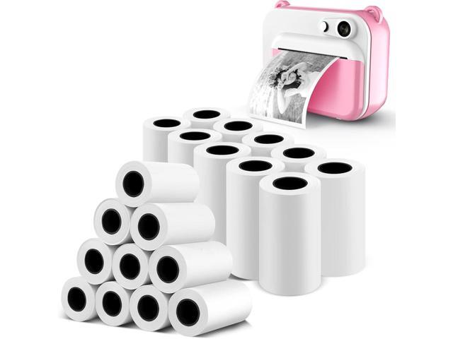 20 Pack Kids Instant Camera Refill Print Paper, 2.2 x 1.2 Inch Photo Printer Thermal Paper Rolls Print White Camera Paper Refill Compatible with...